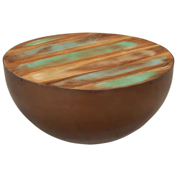 vidaXL Bowl-shaped Coffee Table Ø50x24.5 cm Solid Wood Reclaimed