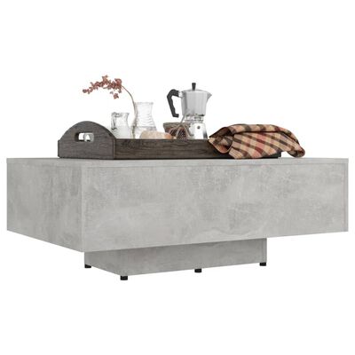 vidaXL Coffee Table Concrete Grey 85x55x31 cm Engineered Wood, concrete grey vidaXL Coffee Table Concrete Grey 85x55x31 cm Engineered Wood