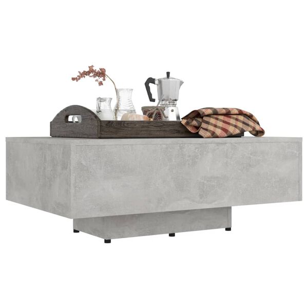 vidaXL Coffee Table Concrete Grey 85x55x31 cm Engineered Wood