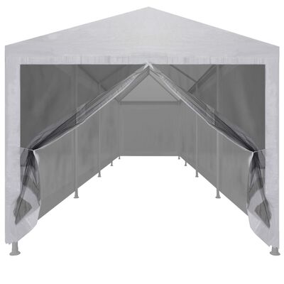 vidaXL Party Tent with 10 Mesh Sidewalls 12x3 m