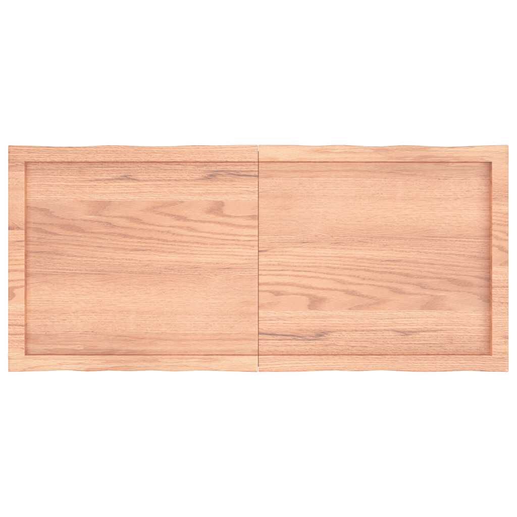 vidaXL Table Top Light Brown 120x50x(2-4)cm Treated Solid Wood Live Edge