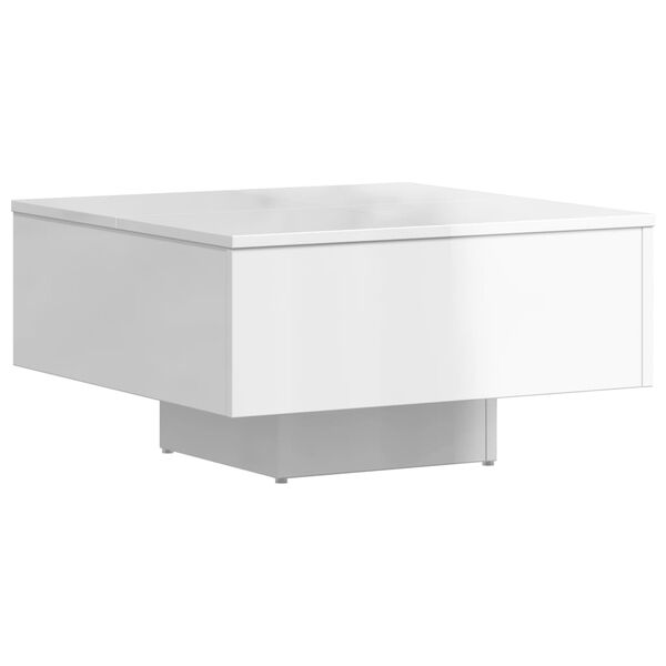 vidaXL Coffee Table High Gloss White 60x60x31.5 cm Engineered Wood