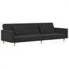 vidaXL 2-Seater Sofa Bed with Two Pillows Dark Grey Fabric