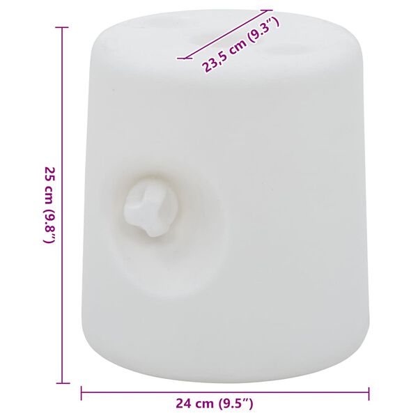 vidaXL Gazebo Weights 4 pcs PE White