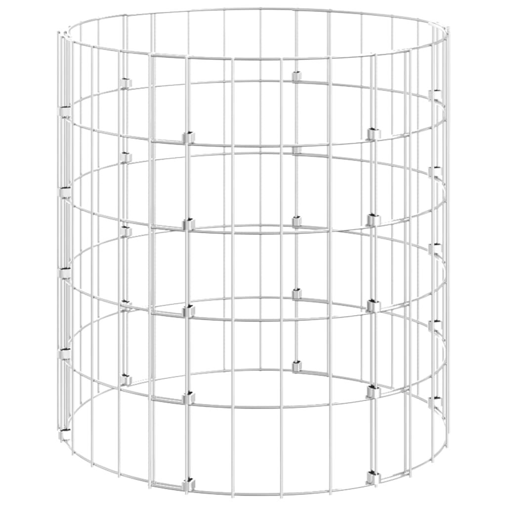 vidaXL Garden Composter Ø50x50 cm Galvanised Steel