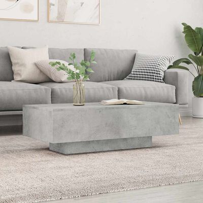 vidaXL Coffee Table Concrete Grey 100x49.5x31 cm Engineered Wood, concrete grey vidaXL Coffee Table Concrete Grey 100x49.5x31 cm Engineered Wood