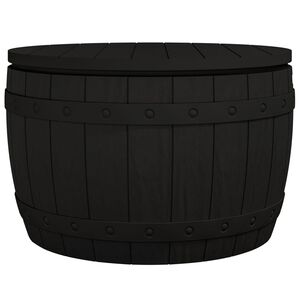 vidaXL 3-in-1 Garden Storage Box Black Polypropylene