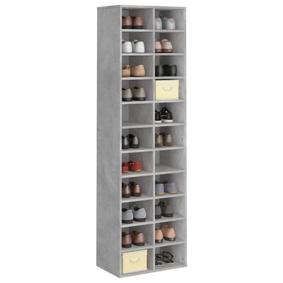 vidaXL Shoe Cabinet Concrete Grey 54x34x183 cm Engineered Wood, concrete grey vidaXL Shoe Cabinet Concrete Grey 54x34x183 cm Engineered Wood