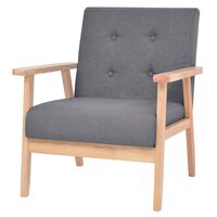 vidaXL Armchair Dark Grey Fabric, dark grey vidaXL Armchair Dark Grey Fabric