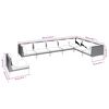 vidaXL 8 Piece Garden Lounge Set with Cushions Poly Rattan Dark Grey