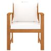 vidaXL Garden Chairs 2 pcs with Cream Cushion Solid Acacia Wood