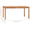 vidaXL 5 Piece Garden Dining Set 160x80 cm Solid Teak Wood
