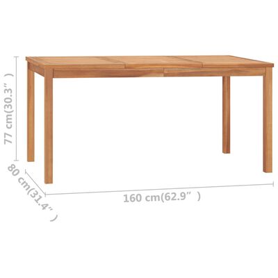 vidaXL 5 Piece Garden Dining Set 160x80 cm Solid Teak Wood,  vidaXL 5 Piece Garden Dining Set 160x80 cm Solid Teak Wood