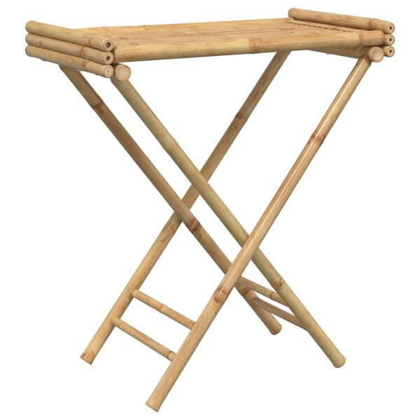 vidaXL Folding Tray Table 70.5x42.5x80 cm Bamboo