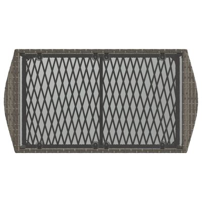 vidaXL 4 Piece Garden Sofa Set with Cushions Grey Poly Rattan, grey and dark grey vidaXL 4 Piece Garden Sofa Set with Cushions Grey Poly Rattan