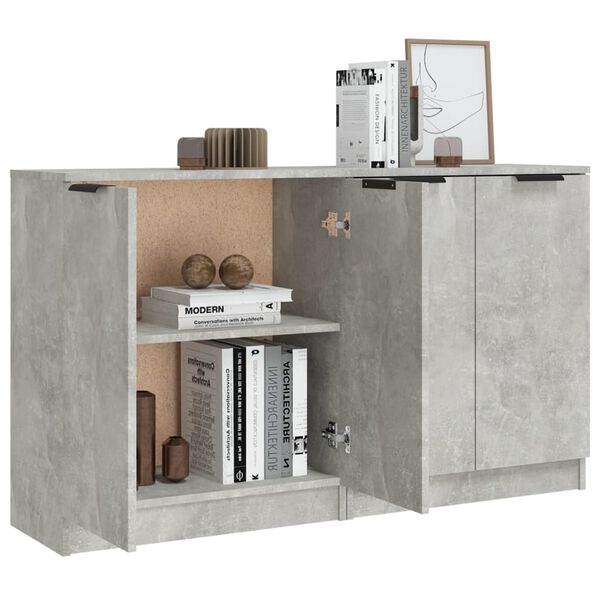vidaXL Sideboards 2 pcs Concrete Grey 60x30x70 cm Engineered Wood
