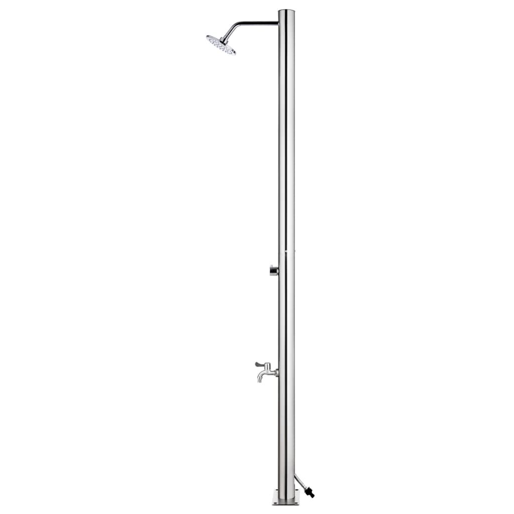 vidaXL Garden Shower 215 cm Stainless Steel