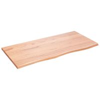 vidaXL Wall Shelf Light Brown 100x50x2 cm Treated Solid Wood Oak