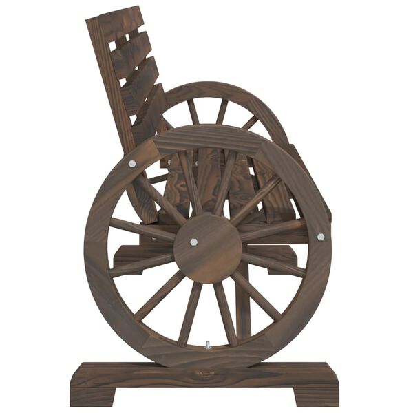 vidaXL Garden Bench 2-Seater Solid Wood Fir