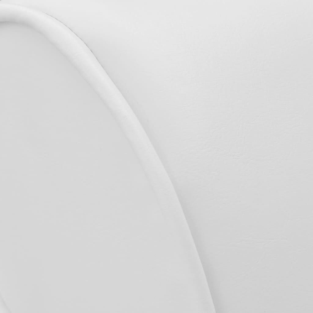 vidaXL Chaise Longue White Faux Leather