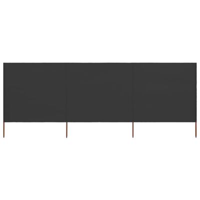 vidaXL 3-panel Wind Screen Fabric 400x160 cm Anthracite, anthracite vidaXL 3-panel Wind Screen Fabric 400x160 cm Anthracite
