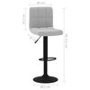 vidaXL Bar Stools 2 pcs Light Grey Velvet