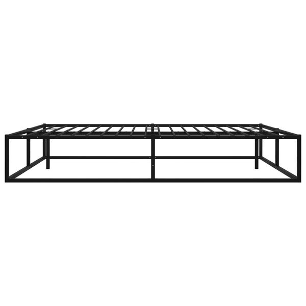 vidaXL Bed Frame without Mattress Black Metal 160x200 cm