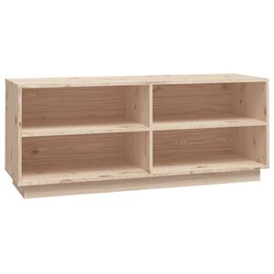 vidaXL Shoe Cabinet 110x34x45 cm Solid Wood Pine