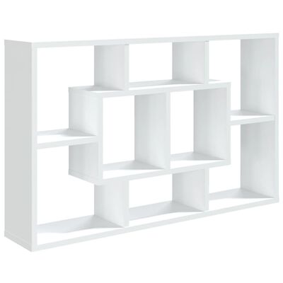vidaXL Wall Shelf White 85x16x52.5 cm Engineered Wood, white vidaXL Wall Shelf White 85x16x52.5 cm Engineered Wood
