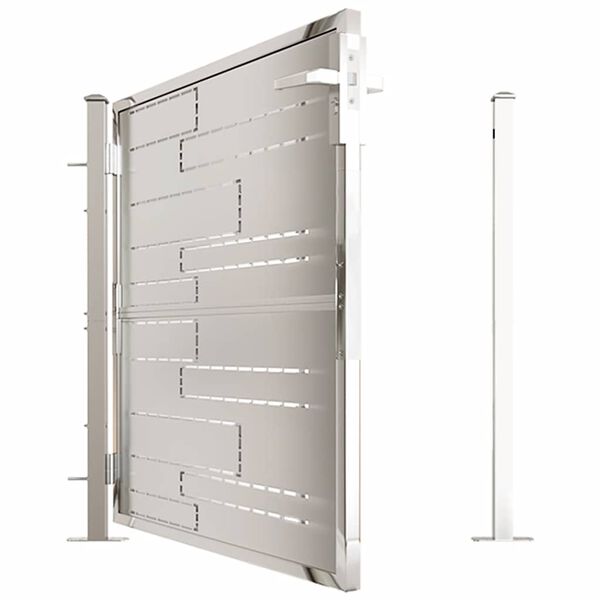vidaXL Garden Gate 100x100 cm Stainless Steel