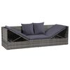 vidaXL Garden Bed Grey 200x60 cm Poly Rattan