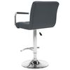 vidaXL Bar Stools 2 pcs Grey Faux Leather