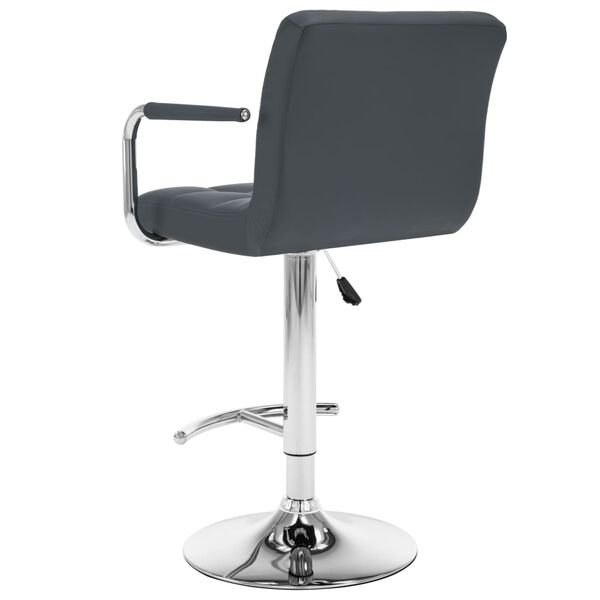 vidaXL Bar Stools 2 pcs Grey Faux Leather