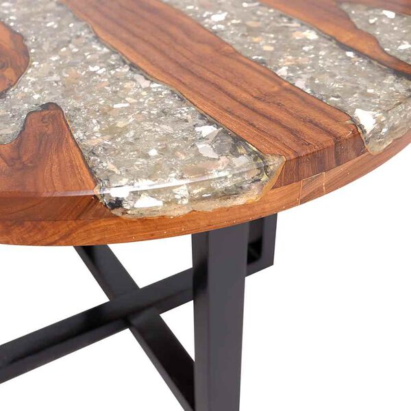 vidaXL Coffee Table Teak Resin 60 cm