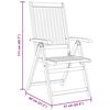 vidaXL Folding Garden Chairs 3 pcs Solid Acacia Wood