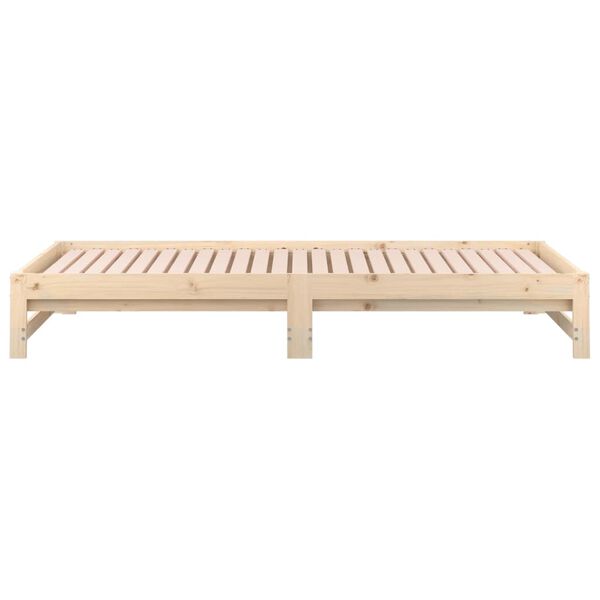vidaXL Pull-out Day Bed without Mattress 2x(80x200) cm Solid Wood Pine