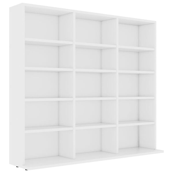 vidaXL CD Cabinet White 100x23x89.5 cm Engineered Wood