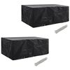 vidaXL Garden Furniture Covers 2pcs 8 Person Poly Rattan 229x113cm
