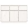 vidaXL Sideboard White 110x34x75 cm Solid Wood Pine