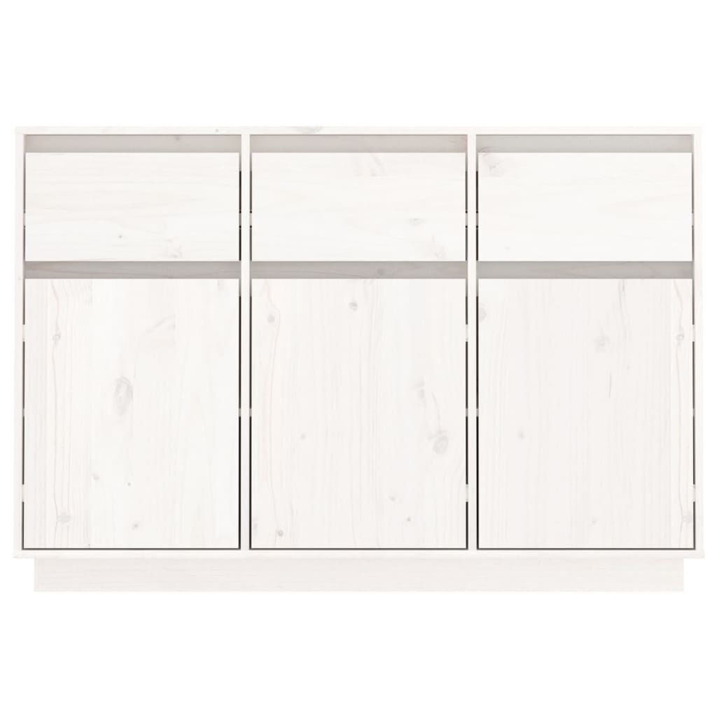 vidaXL Sideboard White 110x34x75 cm Solid Wood Pine