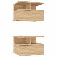 vidaXL Floating Nightstands 2 pcs Sonoma Oak 40x31x27cm Engineered Wood, sonoma oak vidaXL Floating Nightstands 2 pcs Sonoma Oak 40x31x27cm Engineered Wood