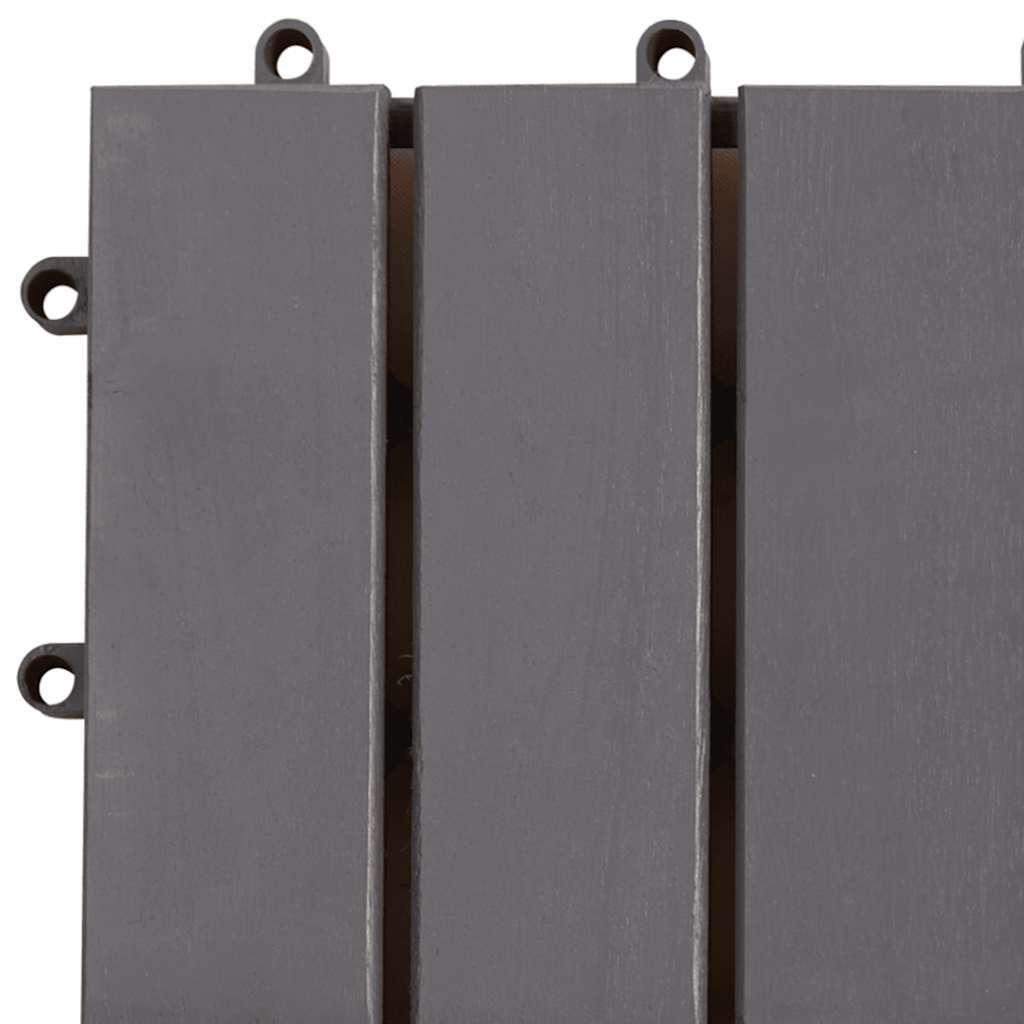 vidaXL Decking Tiles 10 pcs Grey Wash 30x30 cm Solid Acacia Wood