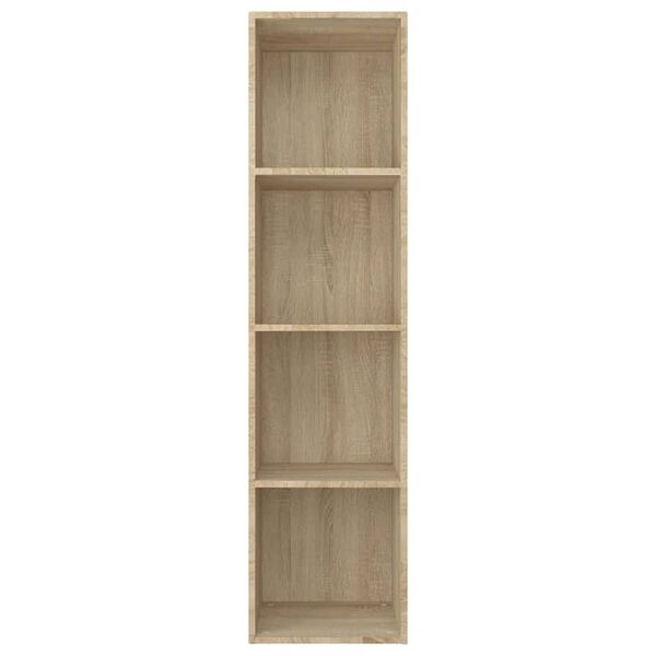 vidaXL Book Cabinet/TV Cabinet Sonoma Oak 36x30x143 cm Engineered Wood
