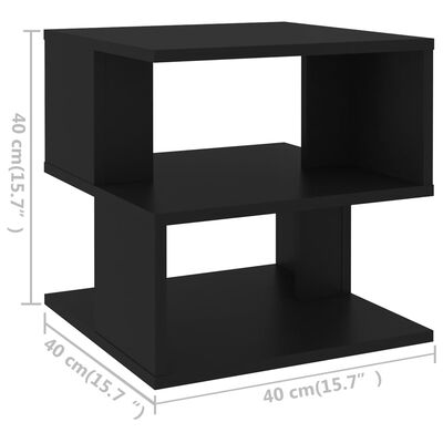vidaXL Side Table Black 40x40x40 cm Engineered Wood, black vidaXL Side Table Black 40x40x40 cm Engineered Wood