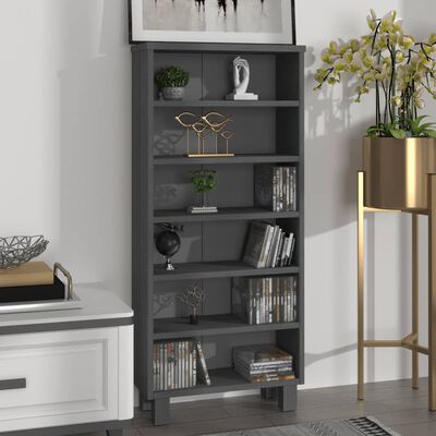 vidaXL CD Cabinet HAMAR Dark Grey 45x18x100 cm Solid Wood Pine, dark grey vidaXL CD Cabinet HAMAR Dark Grey 45x18x100 cm Solid Wood Pine