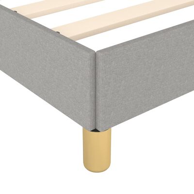 vidaXL Bed Frame without Mattress Light Grey 92x187 cm Single Fabric