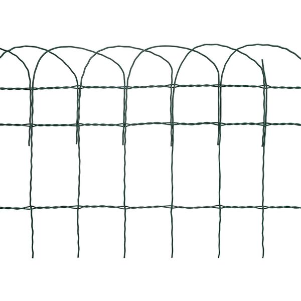 vidaXL Garden Border Fence Powder-coated Iron 10x0.4 m