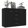 vidaXL Sideboard Black 88x30x65 cm Engineered Wood