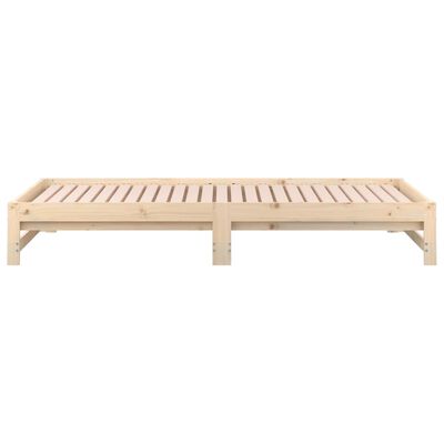 vidaXL Pull-out Day Bed without Mattress 2x(90x200) cm Solid Wood Pine, natural vidaXL Pull-out Day Bed without Mattress 2x(90x200) cm Solid Wood Pine