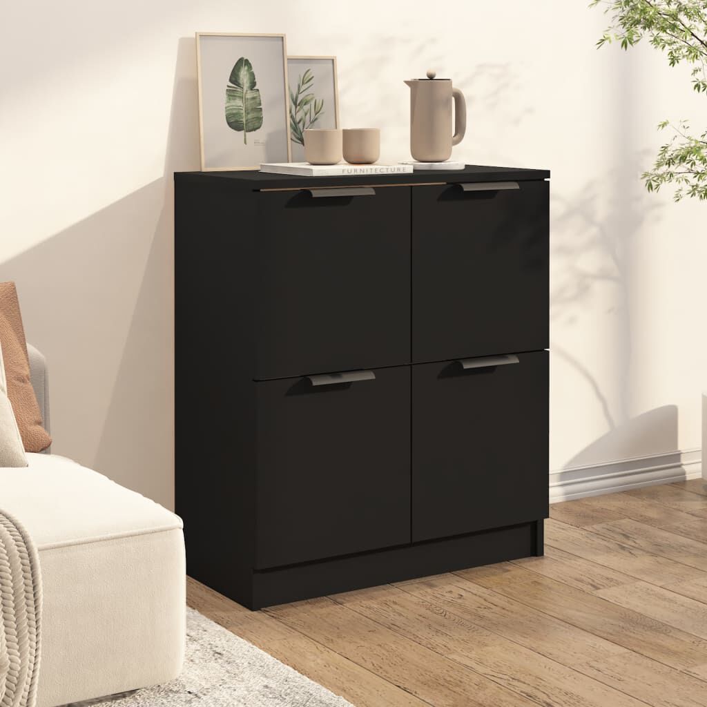 vidaXL Sideboard Black 60x30x70 cm Engineered Wood